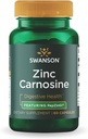 Swanson Ultra Zinc Carnosin (PepZinGI) - 60 kapsler - Naturlig kosttilskudd for gastrisk helse, digestiv støtte, og magen mikrobiell balanse
