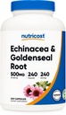 Nutricost Echinacea & Goldenseal Root, 500mg, 240 kapsler - Vegetariske Caps, Ikke GMO, Glutenfri