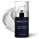 Lift & Glow Organic Eye Cream for mørke sirkler og puffiness - Anti Aging Eye Cream for Wrinkles - Reduserer mørke sirkler og under øyeposer - Med Kakadu Plum, Kokosolje, Spirulina og mer - 0,5 Fl Oz