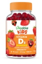 Livbare Kids vitamin D Gummies  Vitamin Vitamin D3 1000iu | Flott Tasting Vitamin D3 Gummies | D3 Vitamin for sterk sunne bein og immunstøtte | Vitamin D for barn, gutter, jenter | 90 Gummies