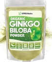 XPRS Nutra Organic Ginkgo Biloba pulver - Gingko Biloba Kosttilskudd for kognisjon - Vegansk Vennlig Ginkoba Biloba organisk - Immunity Boosting Ginkgo Biloba pulver (8 oz)