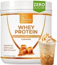 Whey Isolate Protein pulver - Lav carb protein pulver for kvinner - Søt med Stevia Whey Isolate Protein for muskelvekst - naturlig ren protein pulver (Caramel, 15 Serveringer)