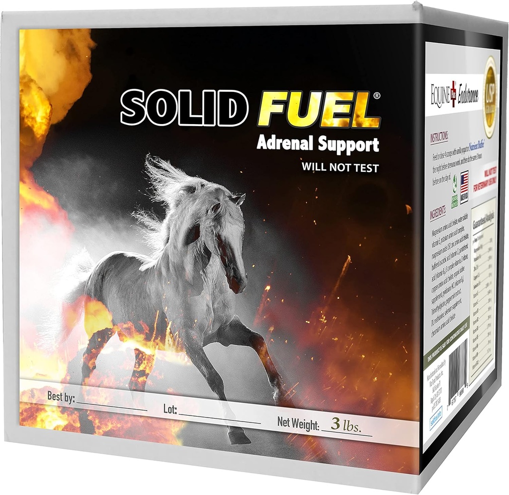 SOLID FUEL - Performance Horse Supplement - Vitaminer, mineraler og aminosyrer for adrenal støtte og utholdenhet