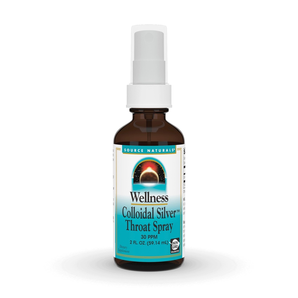 Kilde Naturals Wellness Colloidal Silver Throat Spray - 30 PPM - 2 Fluid oz
