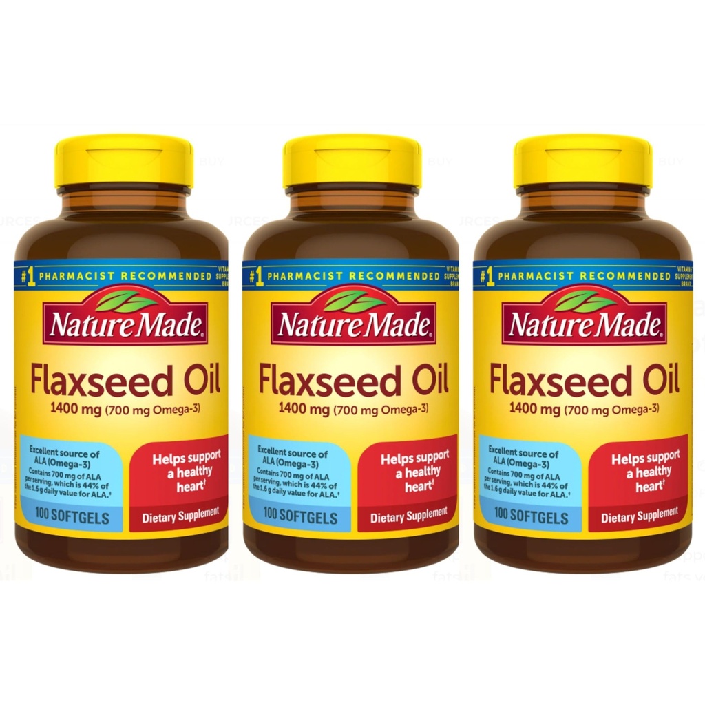 Natur laget organisk flaksfrøolje 1400 mg 700 mg Omega 3 100 flytende mygggels 3 patroner