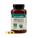 NatureWise Extra-styrke Omega 3 Fish Oil Supplement - 1000mg per servering - 600 EPA & 400 DHA og vitamin E - Støtte for hjerte og hjerne helse - Lemon Flavor, GMO-fri - 60 Softgels[1-måneders forsyning]