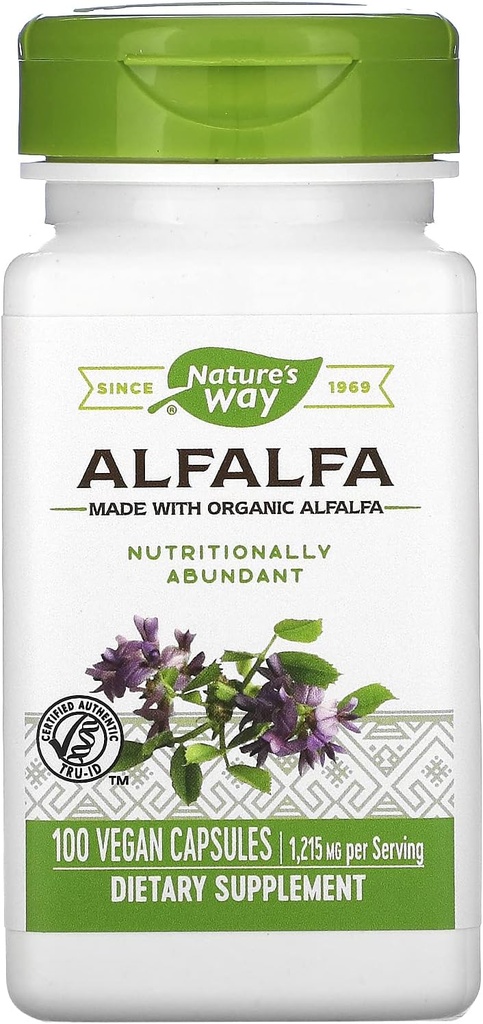 Naturens måte Alfafa blader - 100 kapsler