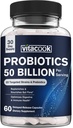 Probiotika 50 milliarder, 23 Strains med organiske prebiotika, Digestiv og immun støtte, Freeze-Dried, forsinket-substanse, bedre enn en dozen Yogurts, 60 Vegan Caps