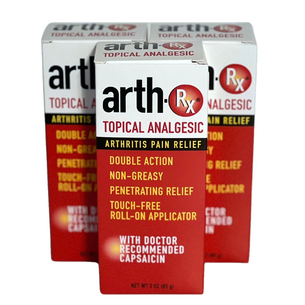 Topisk analgesisk smertelindring Roll-on med Capsaicin for dyp stimulerende smerte lindring, varmende Capsaicin for å lette smerte fra ledgikt og muskelsmerter og smerter, 9 oz
