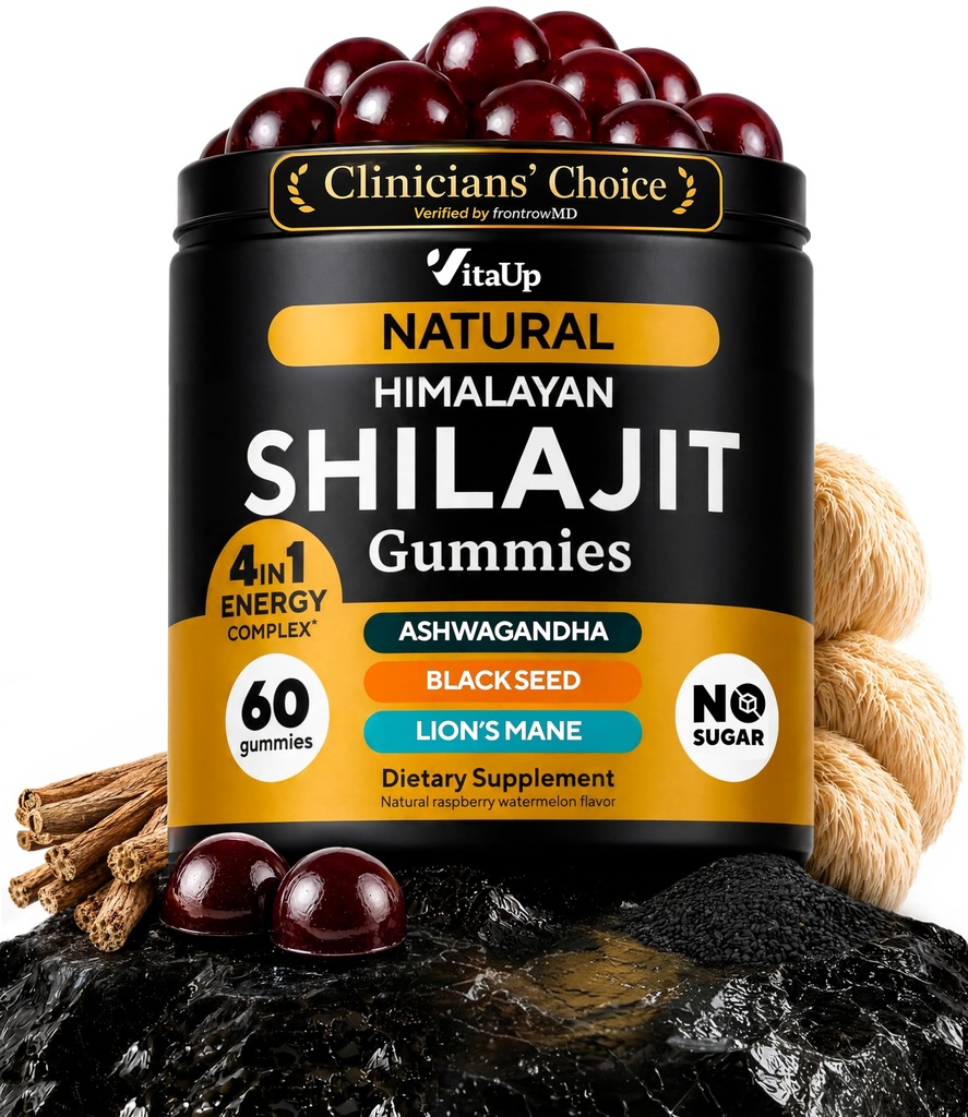 Himalayan Shilajit Gummier for menn og kvinner - ren Shilajit for menn Gummier - Sugar Gratis Gummi Supplementer med Fulvic Acid - Sunn aldring, Immun & Energi Support - 60 greve