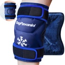 KingPavonini XXL Knee Ice Pack Wrap rundt hele kneet etter kirurgi, store reusable Gel Ice Pack for skader, smertelindring, svette, sportsskader, 1 pakke (blå)