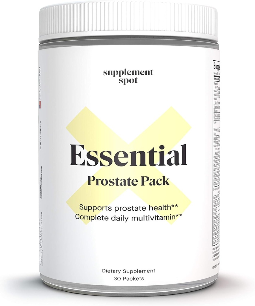 Essential Prostate Health Pack - Daglig Multivitamin Kosttilskudd for menn m/Saw Palmetto, vitaminer, mineraler - Daglig Multivitamin for menn å støtte prostate og generell helse - 30 Pakker