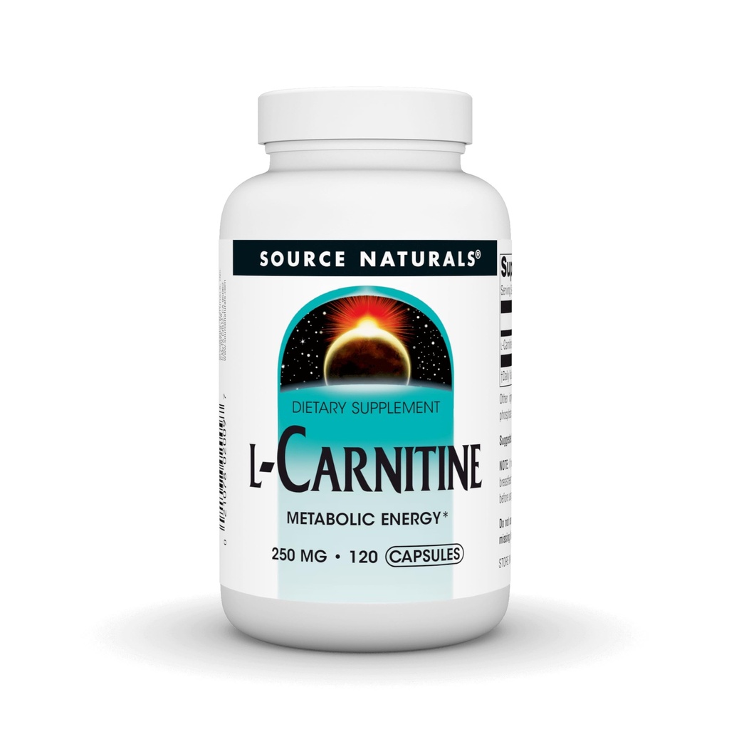 Kilde Naturals L-karnitin, Metabolsk energi*, 250 mg - 120 kapsler