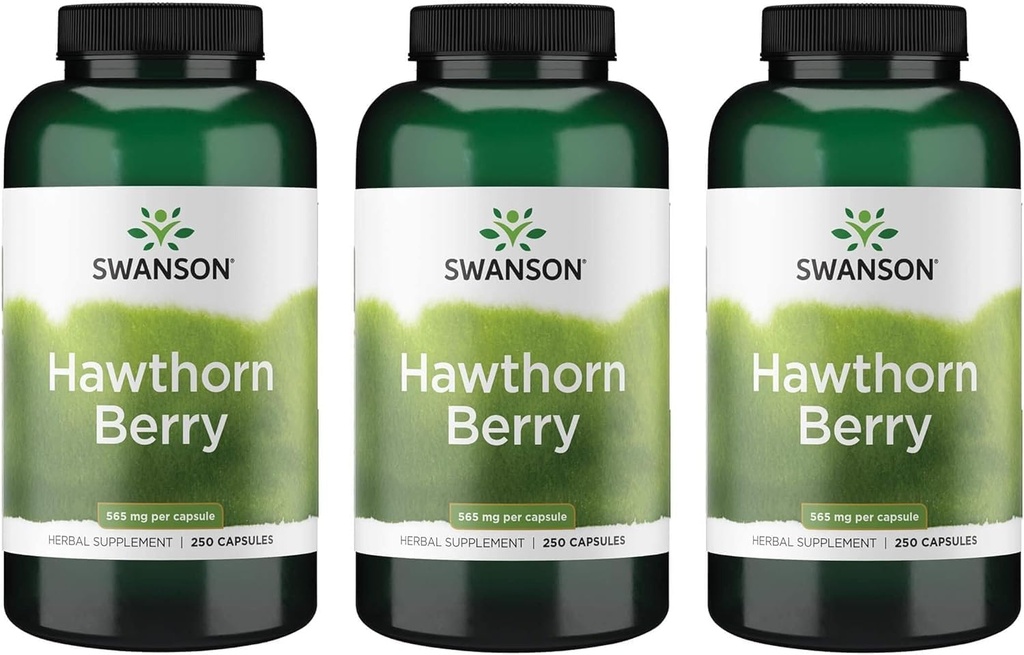 Swanson Hawthorn Berry Supplement- Antioksidant Flavonoids (250 kapsler, 565 mg hver) 3