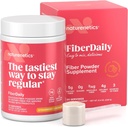 FiberDaily Delicious Fiber Powder - Organic Psyllium Husk, Agave Inulin & Sunfiber® Guar Gum Strawberry Lemonade Drink, Sukkerfri, Oppløselig Fiber, Prebiotisk Fiber Supplement, Vegansk, 30 Services