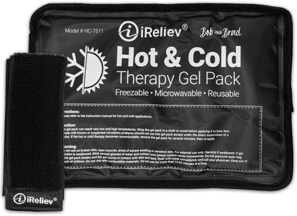Ispakke for varme og kalde terapi Gel Pack - varme og kalde relief, reusable, frisørbar og mikrobølgeovnbar, smerte og muskelsorg, arm, ben, kne, skulder, ryggsmerter relief, komprimering pakke & rem