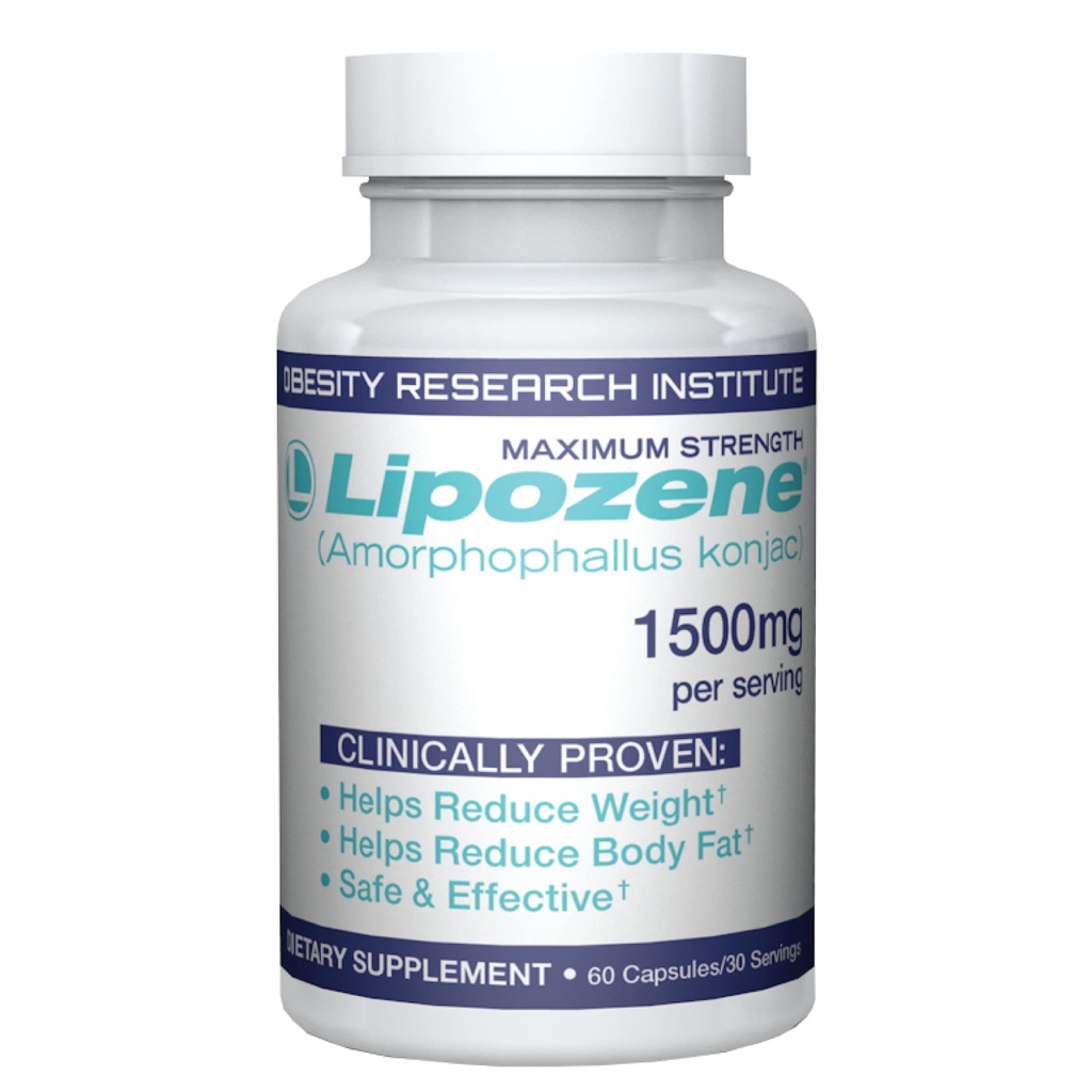 Lipozen Diett piller - Vekttap Supplement - Appetitt Supplerende - 1 flaske 60 kapsler for 30 Services- Ingen kaffe