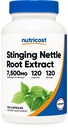 Nutricost Stinging Nettle Root Extract 7500mg Ekvivalent, 120 kapsler - Vegetarvennlig, ikke-GMO, Glutenfri