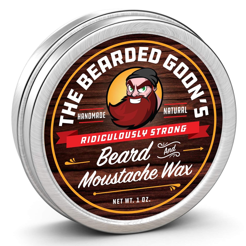Ridiculously sterk Mustache og Beard Wax for menn hele dagen Style Control til Tame Ansiktshår  enhver naturlig håndtaksbar Moustache Wax - 1oz (30ml)