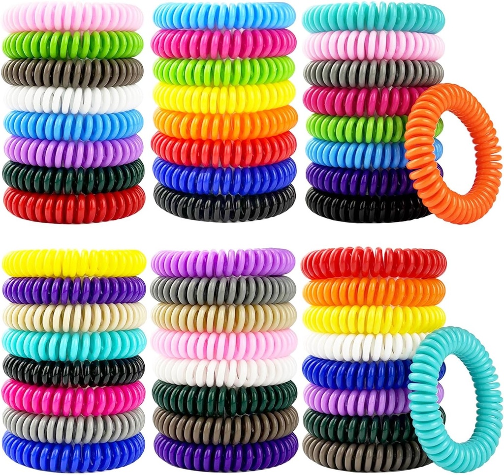 Mosquito Repellent Armbånd 50 Pack, Individuell innpakket Mosquito Repellent Bands med 60 stk Mosquito Repellent klistremerker, DEET-fri mosquito Wristbands Patches for voksne og barn innendørs utendørs