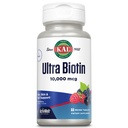 KAL Ultra Biotin 10000mcg aktivMelt, hårvekst Supplement, høy styrke Vitamin B7 for sunnt hår, hud, negler og energi støtte, vegetarisk, naturlig blandet Berry Flavor, 60 Serv, 60 mikrotabletter