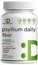 Psyllium Husk 1500mg Per servering, 300 kapsler – 3 i 1 fiber Supplement med Inulin & Acacia Kompleks – naturlig løselig fiber, støtter digestiv helse – plantebasert, ikke-GMO