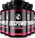(5 Pack) ErecPower for menn, offisielle ErecPower piller, naturlig mannlige supplement til brenselenergi og støtte generell helse, Erec Power for ytelse, gjennomgang (300 kapsler)