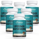 2400 MG Liposomal Glutathione Softgels, Max absorpsjon, aktiv form L-Glutathion Redusert (GSH), med Hyaluronsyre, Resveratrol, Master Antioksidanter for Detox, hjerne, immunsystem, 360 Softgels