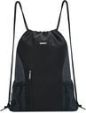 WANDF Drawstring Backpack Sports Gym Sackpack med Mesh lommer Vannbestandig streng pose for kvinner menn (svart)