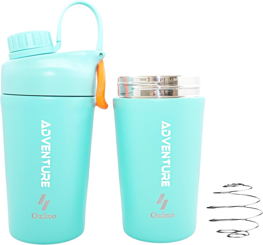 Ozizo Protein Blanding Cup for Protein Mixes, 20 Ounces rustfritt stål Protein Shaker Flaske, Isolert, Leak Proof, Odor Resistant, Små søte Gym Mixer for menn, kvinner, gutter, jenter, varme og kalde drikker