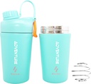 Ozizo Protein Blanding Cup for Protein Mixes, 20 Ounces rustfritt stål Protein Shaker Flaske, Isolert, Leak Proof, Odor Resistant, Små søte Gym Mixer for menn, kvinner, gutter, jenter, varme og kalde drikker