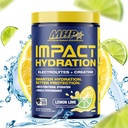 MHP Impact Hydration Electrolyte Creatine Sports Drink Mix, Ingen kunstige søtstoffer eller farger, ytelse, styrke, gjenoppretting, sitron lime, 30 serveringer