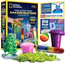 National Geographic Amazing Chemistry Set - kjemisett med 45 vitenskapseksperimenter inkludert krystall voksende og reaksjoner, vitenskapssett for barn, STEM gave for gutter og jenter (eksklusiv)