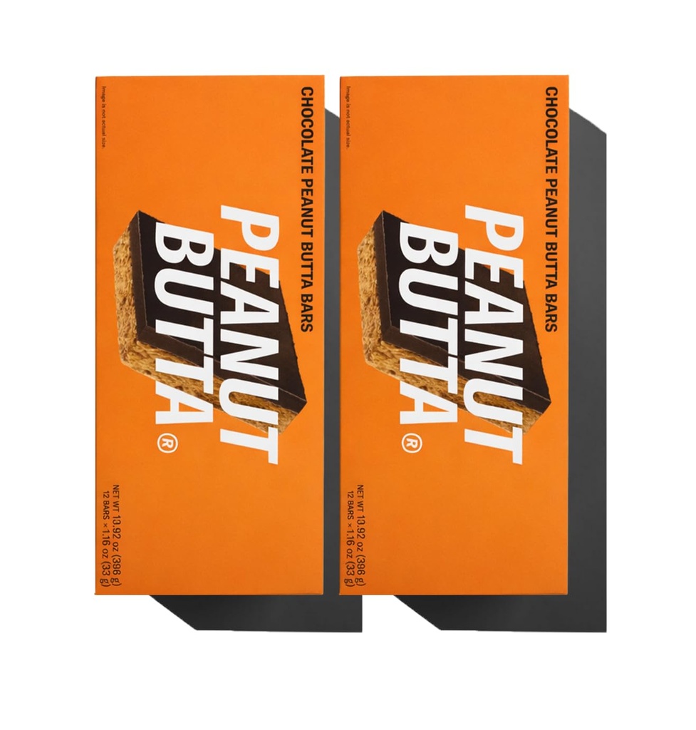 Mid-dag Squares Peanut Butta Protein Chokolade Bars, 1,16 Oz hver, 2 Pakker (24 Squares) | laget med ekte sjokolade, 6g Planteprotein, 4g Fiber, Glutenfri, Plantebasert
