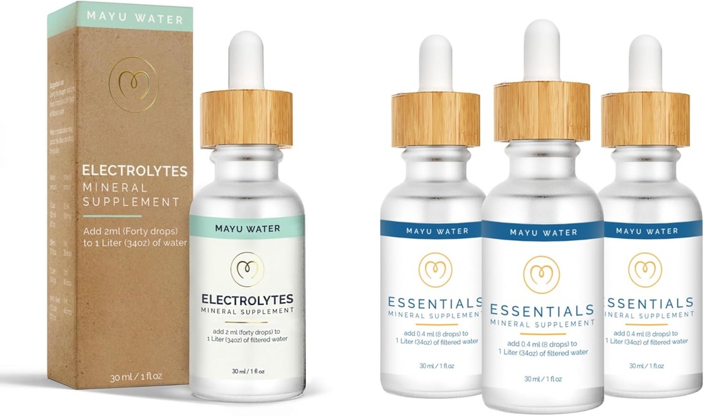 Mayu Trace Mineral Drops (3Pack)+ Electrolyte vanndråper