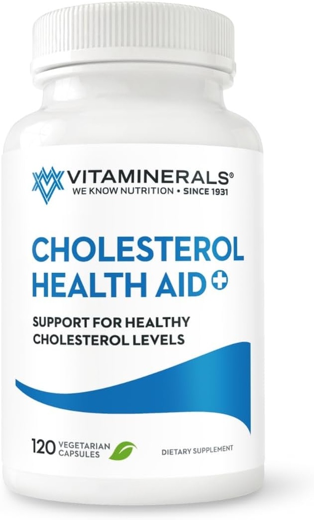 Vitamineraler ® 125 Kolesterol helsehjelp Plus | Niacin | CoQ10 | Hvitløk | Phytolestrol kompleks | 60 Grønnsaker Kapsler
