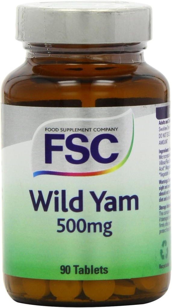 FSC 500mg Wild Yam - Pakke med 90 tabletter
