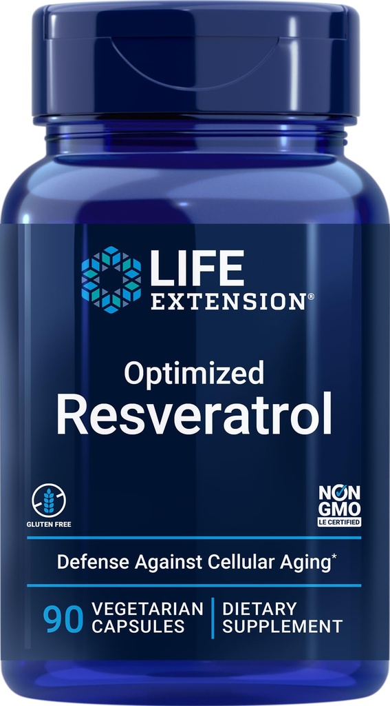 Liv forlengelse optimalisert Resveratrol, 90 vegetariske kapsler
