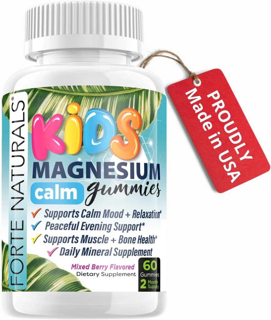 Kids magnesium ro gummier for søvn, for sengetid, 60 greve kosttilskudd laget i USA