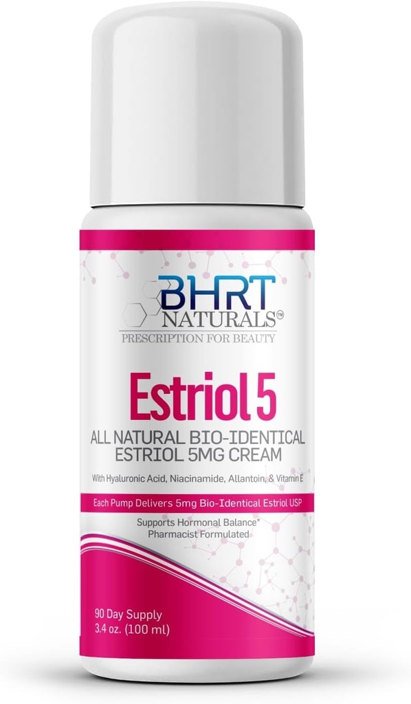 Estrogen Cream for kvinner Menopause Relief - All naturlig bioidentisk Estriol Cream - Hormon Balance BHRT - Pharmacist Formulert, Profesjonell Grade - laget i USA, hvit