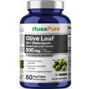 NusaPure Olive Leaf 50:1 Ekstrakt, 500 mg tilsvarende 25 000 mg - 50% Oleuropein Vegansk / vegetarian - Super styrke Ingen olje 60 kapsler