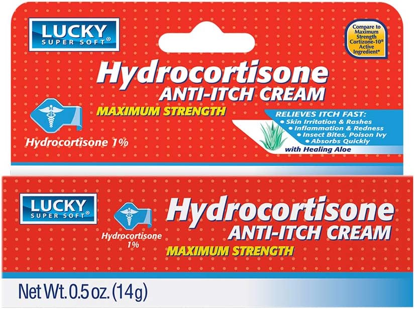 Lucky Super Myk Hydrokortison, Anti-Tyk Creme, 0,5 Ounce
