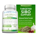 Godkjent vitenskap Siboprin - 60 kapsler - Støtte Gut Balance, Soothe Intestinal Irritasjon, Hjelp med Cramps og Bleating - Caprylic Acid, Barberry, Oregano - Vegan