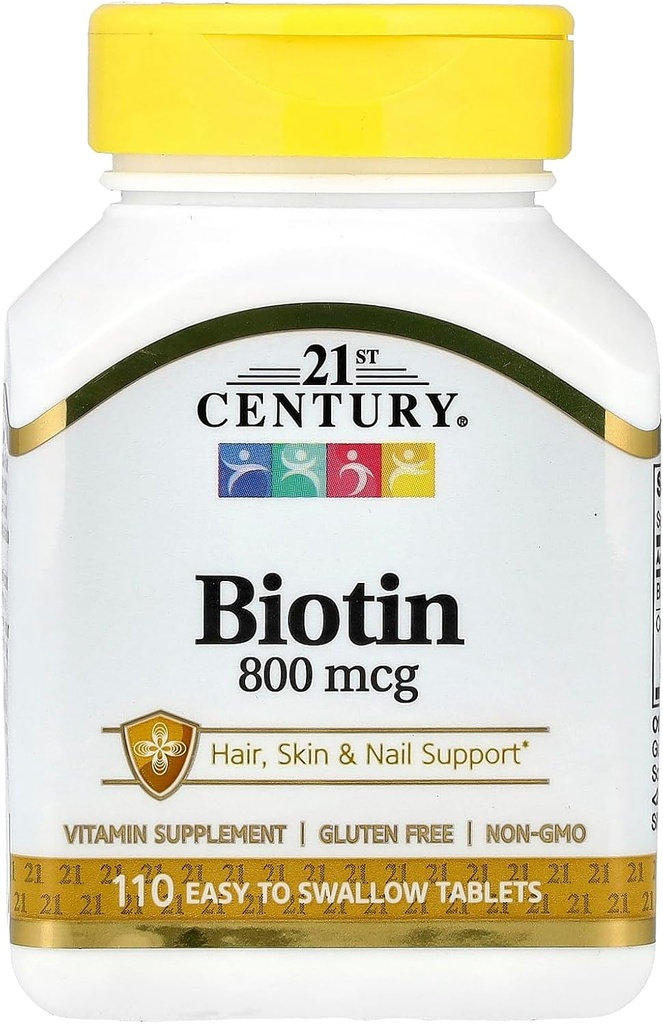 21st Century Biotin 800 mg - 110 tabletter
