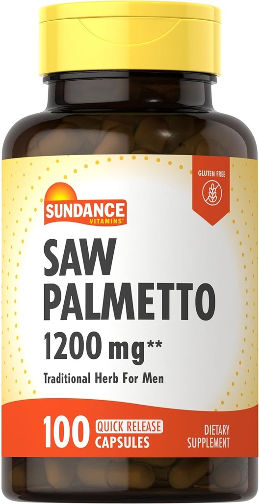 Sundance vitaminer så Palmetto 1200 mg - 100 kapsler, pakke med 2