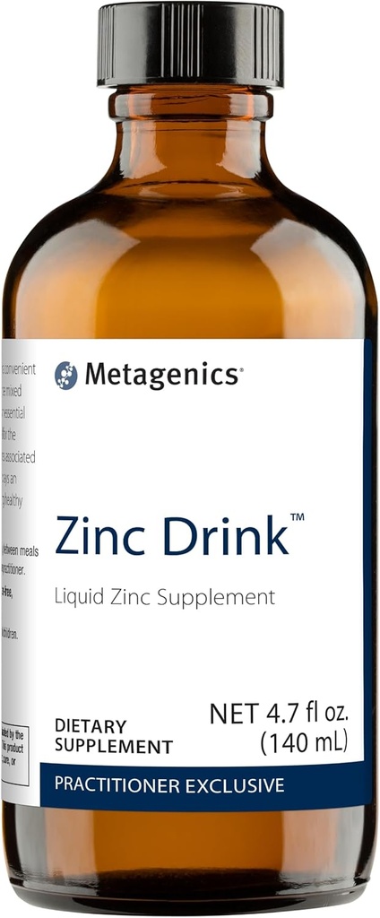 Metagenics Zink Drink - Trace Mineral - Immunsystem & Enzymer Støtte* - med sinksulfat - Ikke-GMO, Glutenfri, Vegetarisk - 4,7 fl oz