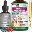 Cat & Dog Multivitamin 21 i 1 Kjæledyr kosttilskudd med Cranberry & Glucosamine - Naturlig medisin og støtte for UTI, Urin Tract, Bladder, Nyre, Hud Coat, Joints behandling laget i USA