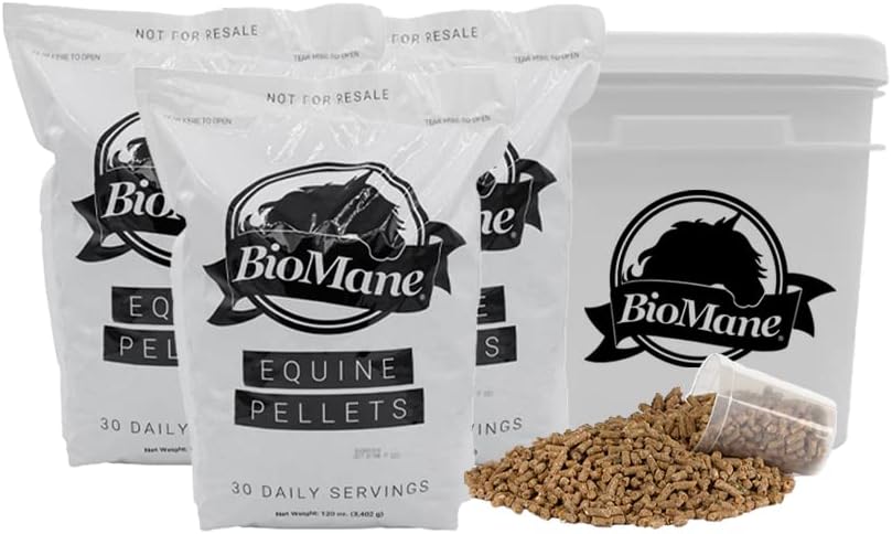 BioMane Equine Pellets- 90-dagers forsyning (Hir næringstilskudd for hester)