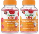 Livbar Magnesium Kids + Multivitamin Kids, Gummies Bundle - Great Tasting, Vitamin Supplement, Glutenfri, GMO Gratis, Chewable Gummy