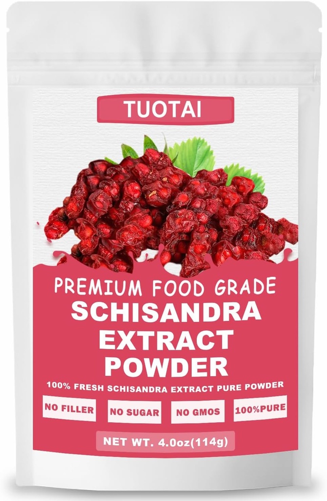Premium Schisandra ekstrakt 10:1 pulver, 100% naturlig pulver, ingen GMO, Ingen tilsetningsmidler, Vegan